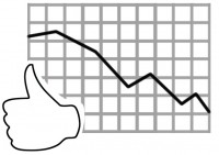 Graph with thumbs up